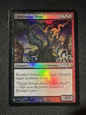 MTG Fulminator Mage Shadowmoor FOIL Signed by Artist R.K. Post MP