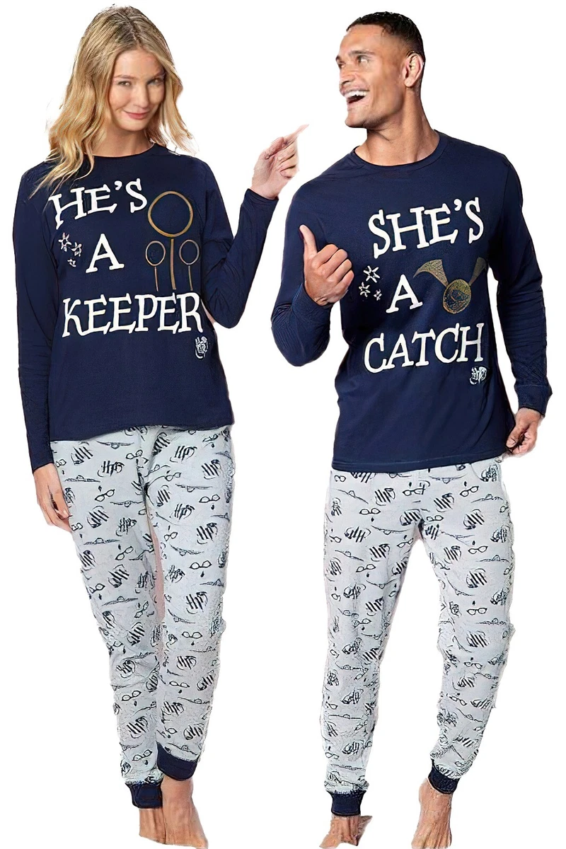 Couple PJs Harry Potter Cotton Lounge Wear Pyjamas Set Nightwear Long  Sleeve