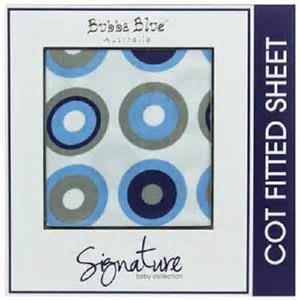 bubba blue fitted cot sheet