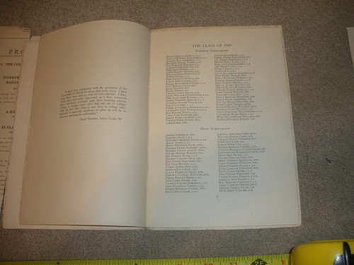 Vintage 1929 University of Illinois Annual Honors Day Program MAY 17, - Picture 19 of 23