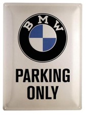 Blechschild BMW Parking 30x40 cm gewölbt geprägt Garage Werbung Schild  NEU/OVP