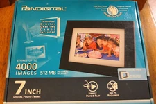 Pandigital Digital Photo Frame 4000 Images 512 MB Remote 7" LCD Screen A7
