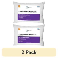 New Mainstays Comfort Complete Bed Pillow, Standard/Queen (2 pack)