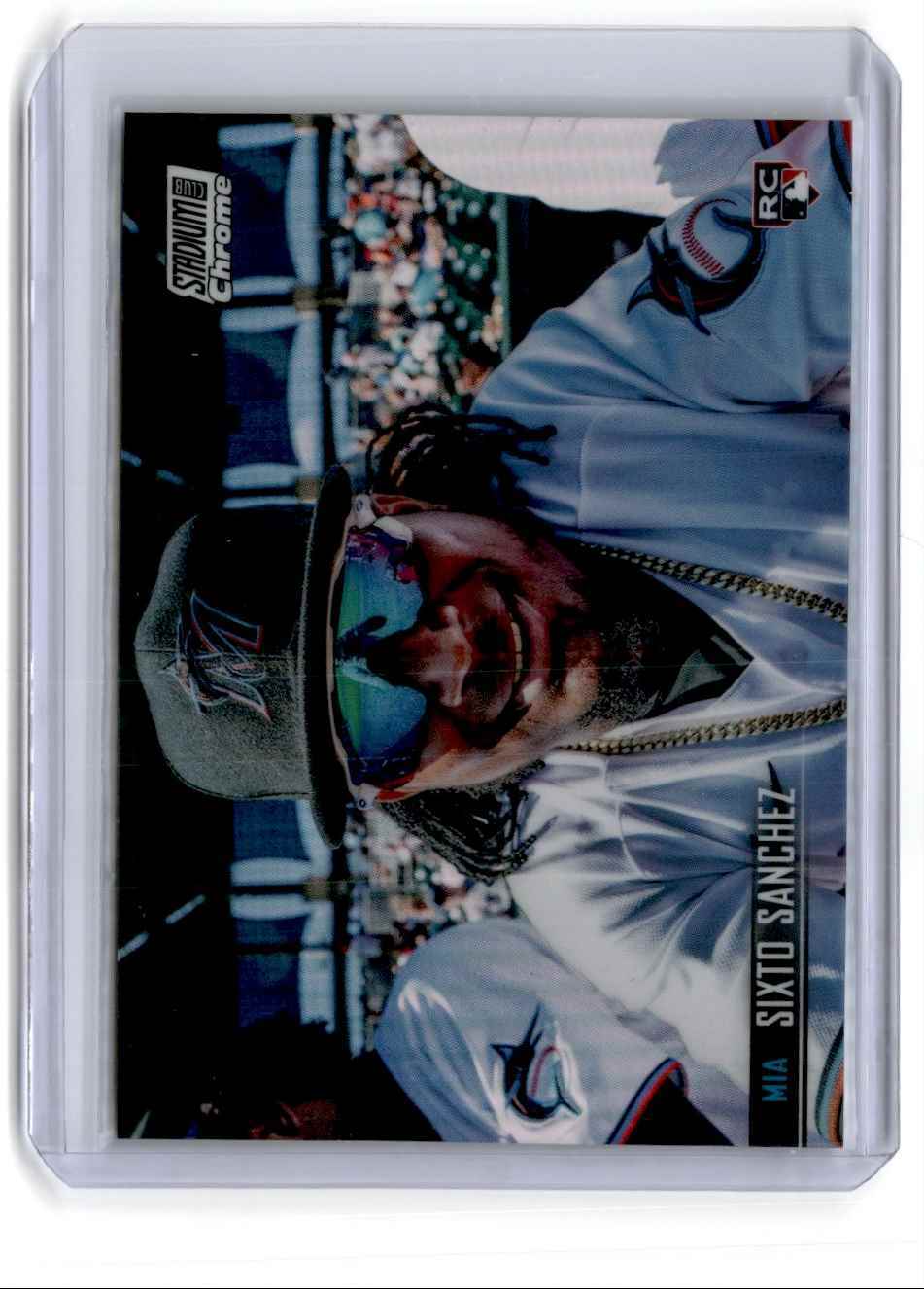 2021 Stadium Club Chrome Refractor Sixto Sanchez Rookie Miami Marlins #110