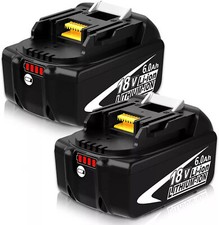 2 Packs 6.0Ah 18V Battery For Makita BL1860B BL1830 BL1840 BL1850 BL1860 LXT400