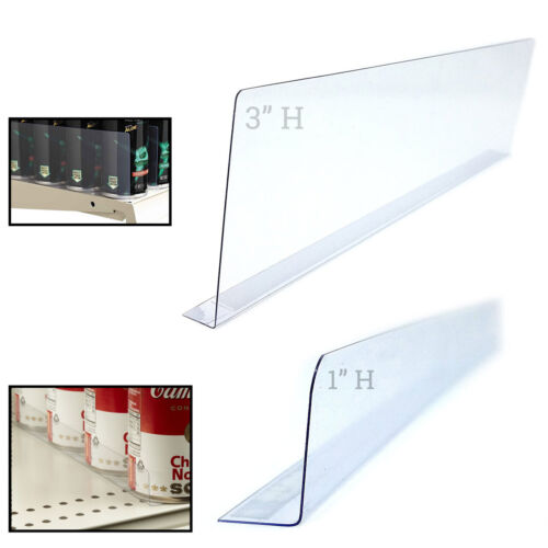 12" L Clear Self Adhesive Plastic Shelf Divider