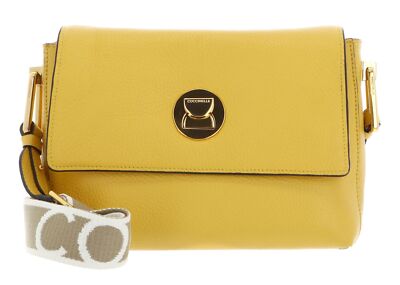 COCCINELLE Liya Signature Crossbody Bag Umhängetasche Tasche Soleado gelb beige