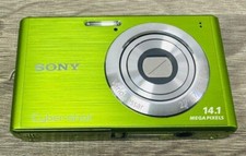 SONY Cyber-shot DSC-W550 Green Digital Camera 4x Zoom w/Battery used from japan