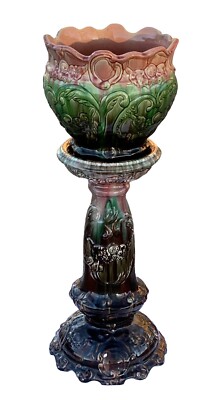 Weller Jardiniere and Pedestal Plant Stand