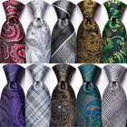 Bright Orange Men's Tie Set Woven Classic Necktie Hanky Cufflinks Formal