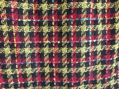 EUC womens 14 fully lined plaid skirt black red yellow plaid zip in back - - Picture 2 of 4