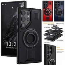 For Samsung Galaxy S23 Ultra Shockproof Rugged Phone Case Ring Kickstand Cover