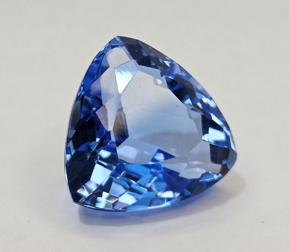 Natural 36-37 Ct Trillion Cut Spinel Blue EGL Certified Loose Gemstone KH1006 - Image 4 of 4