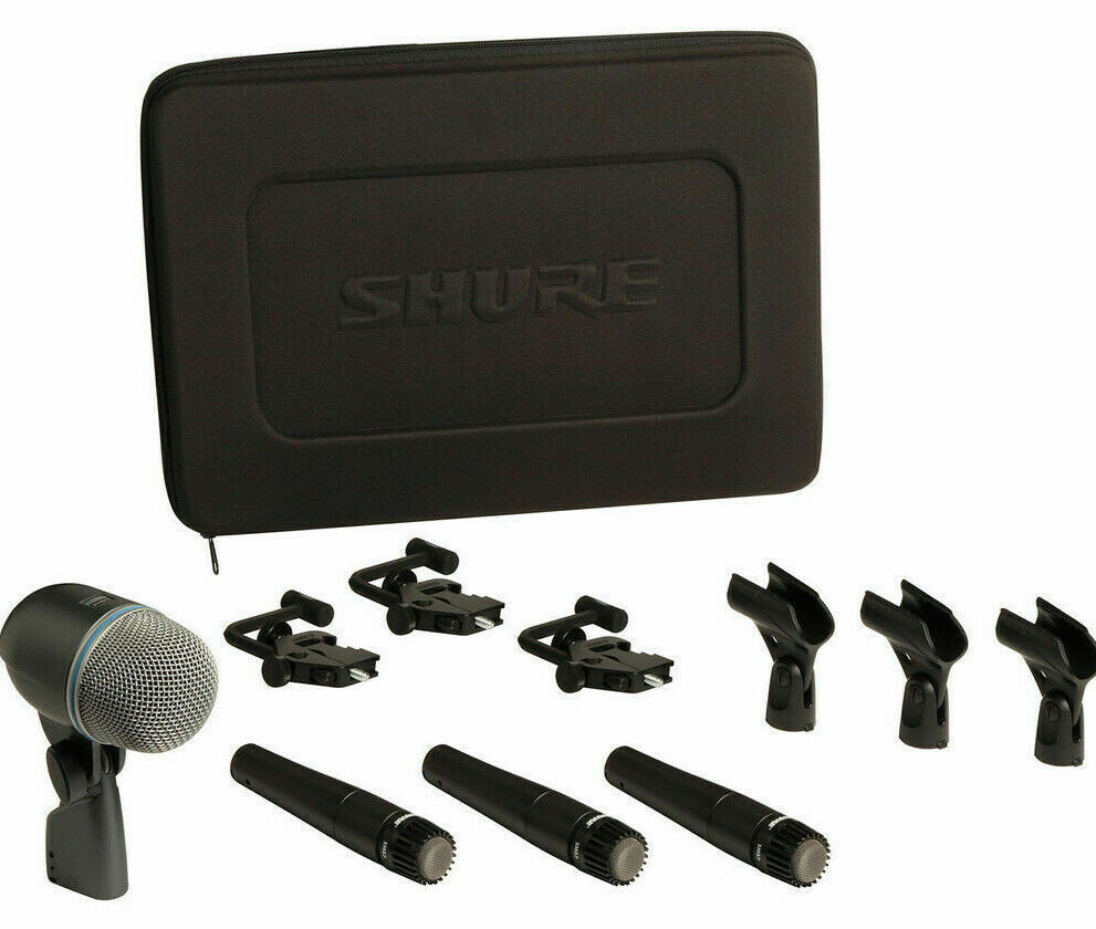 Shure DMK57-52 Drum Microphone Kit, Mic Pack with 3x SM57 and 1x