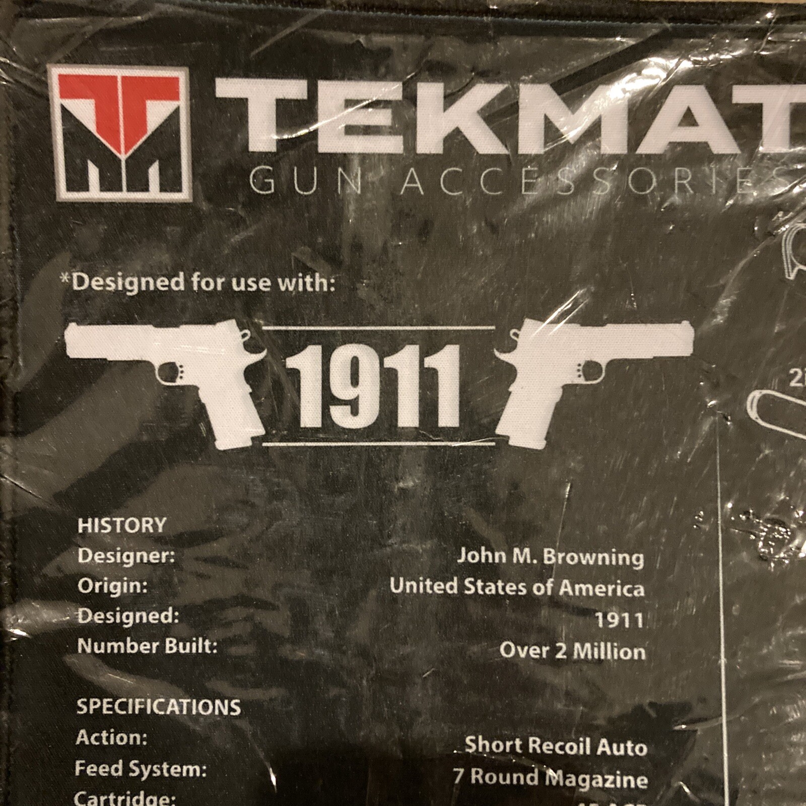 Tekmat 15"x20" Gun Cleaning Mat for 1911