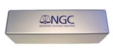 Official NGC 20 Graded Coin Slab Metallic Gray Plastic Storage Box