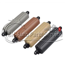 7L6867161 Leather Driver Interior Door Pull Handle Trim For VW Touareg 2003-2010