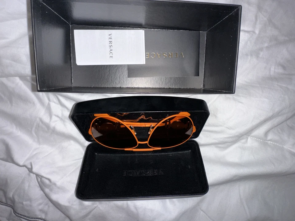 versace orange sunglasses unisex, one size, model 2249 - Изображение 3 из 4