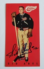 SID ABEL AUTOGRAPHED HOCKEY CARD DETROIT RED WINGS SIGNATURE PARKHURST # 65