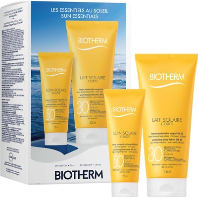 Biotherm Sun Essentials Gift Set Face SPF50 Body SPF30 UVA UVB Range 2pcs NEW