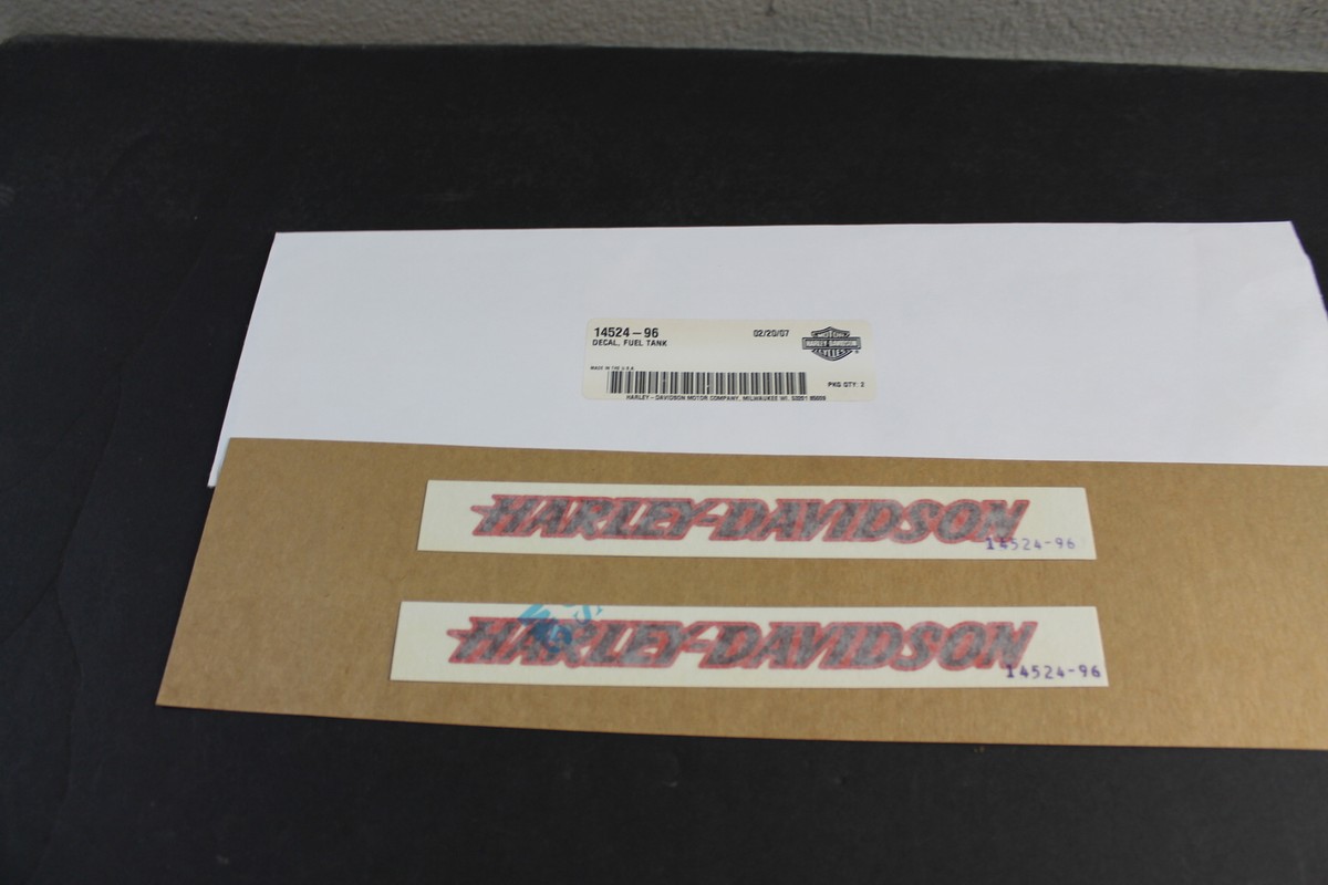 naです₊⁎⁺˳✧༚ NOS Genuine HARLEY DAVIDSON 1996-1999 Dyna Wide-Glide Tank decals