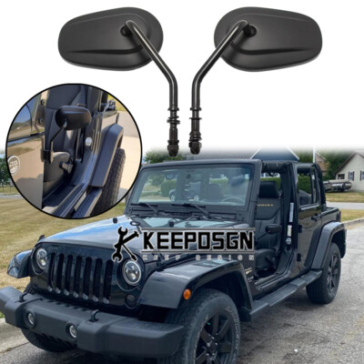 Auto Pair Seiten Rück Spiegel Tür 360°drehbar M8 für Jeep Wrangler TJ JK JKU JL