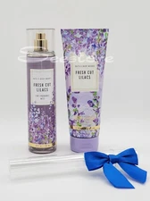 Bath & Body Works Fresh Cut Lilacs Body Mist & Body Cream 8 oz Gift Set of 2
