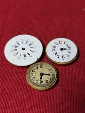 Lot of 3 small pocket watch movements, for parts, 433