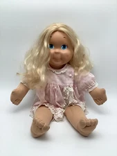 My Kid Sister My Buddy Hasbro Playskool  22" Soft Doll 1986 Blonde Blue Eyes
