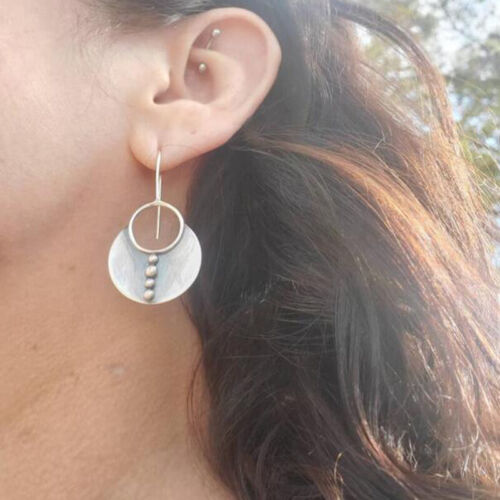 Vintage 925 Silver Women Ear Hook Earrings Drop Dangle Wedding Jewelry Gifts - Picture 32 of 59