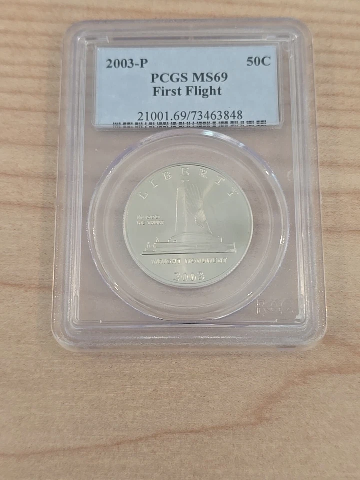 Lot Of 5x 2003-P First Flight 50c Commemorative Half Dollar PCGS MS69 - Image 4 of 4