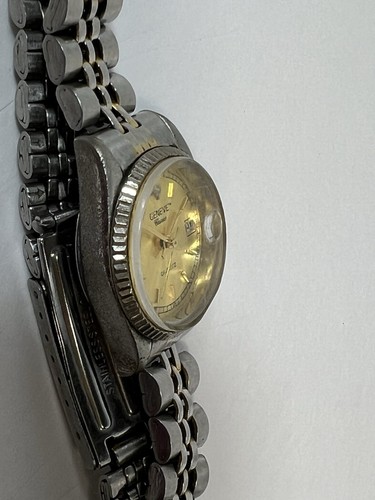 Ladies Geneve Presidential 2 Tone Quartz w/Watch Date Magnifier - New Battery - Picture 6 of 13