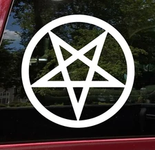 Inverted Pentagram Vinyl Decal | Wiccan Symbol Occult Magical Witch | Sticker