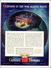1943 WW2 AD GM Service Stations Conserves Your Car for Total Victory  091423