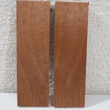 Mahogany Wood Knife Scales Figured Exotic Bookmatched Blank 5'' x 1.5'' x 5/16''
