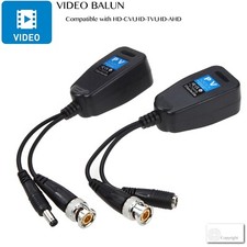 Video Balun, HD-CVI/TVI/AHD UTP Passive With DC Power Connector And RJ45 1 Pair