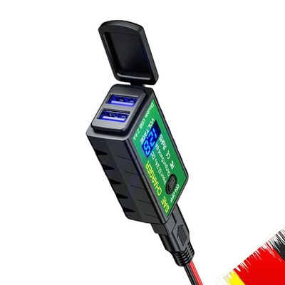 Dual USB Motorcycle Charger 12V SAE to USB Waterproof Adapter for Phone GPS