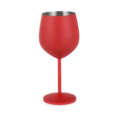550ml Large Stainless Steel Wine Glasses Metal Drink Goblet Cup Electroplated UY - Picture 8 of 32