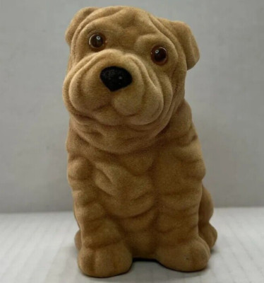  Puppy Dog Coin Bank Shar Pei 6'' Unique Cute Wrinkles!