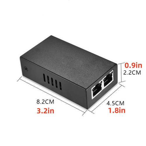 100mbps Metal 2 Port POE Repeater POE Ethernet Switch Repeater Extender - Picture 9 of 10