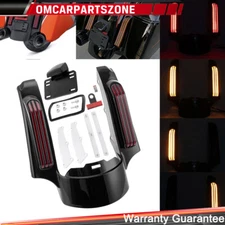 Rear Fender Extension Fascia LED Light For Harley Touring Road King Glide 14-24