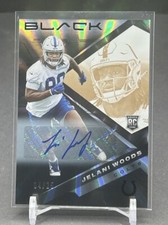 Jelani Woods 2022 Panini Black  Rookies Copper Autographs #176 /25 AU, RC Colts