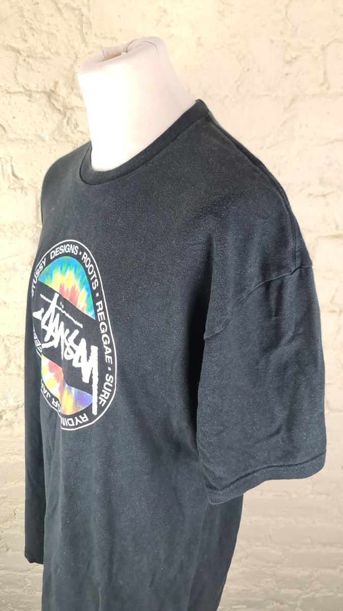 rare STUSSY 'Roots Reggae Surf Rydim for Jah Irie Feeling' T-Shirt