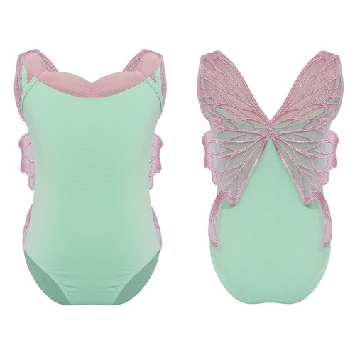 Kids Girls Ballerina Dancing Costume Workout Figure Ice Skating Leotards Yoga - Picture 25 of 44