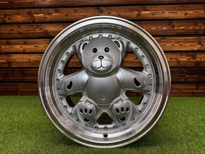 4X R15'' 5X114.3 Ronal Teddy Bear Style Silver Polished Lip ET25 Wheel:Fits Honda