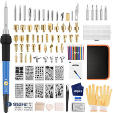 AOZOY Brandmalerei Lötkolben Set 113PCS Brandmalkolben - Lötkolben Holz 60W