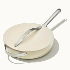 Caraway Cream 12in 4.5Qt Ceramic Nonstick Saute Pan With Lid