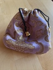 Damast Brokat Glücks-Geschenk beutel Mala Satin-Design abweichend Flieder