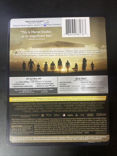 Eternals SteelBook (4K Ultra HD, Blu-ray, 2022) *No Digital* - Picture 2 of 6
