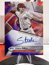 2025 Bowman's Best Steele Hall Auto Purple Refractor #/75 Reds